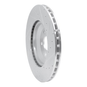 Mercedes-Benz CLS450 Brake Rotor (1) - Rear Left - R1 Concepts - Drilled & Slotted - Silver - `17-`23